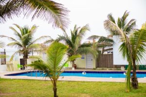 A serene swimming pool designed for relaxation and the hosting of memorable events.